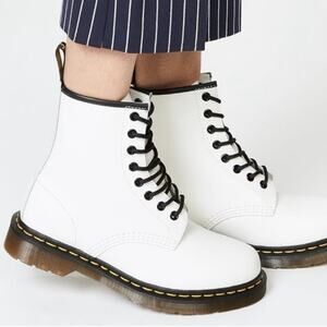 Dr. Martens 1460 Lace Up Boots In White